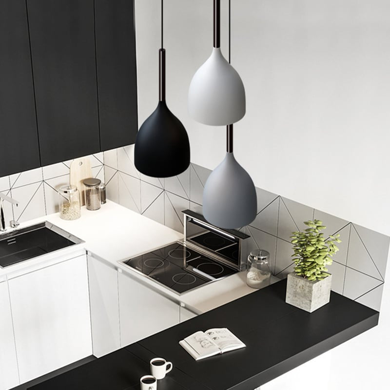 Modernas luces triples de techo de metal