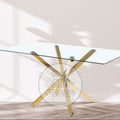 Mesa RECTANGULAR DORADA 130X80 CM