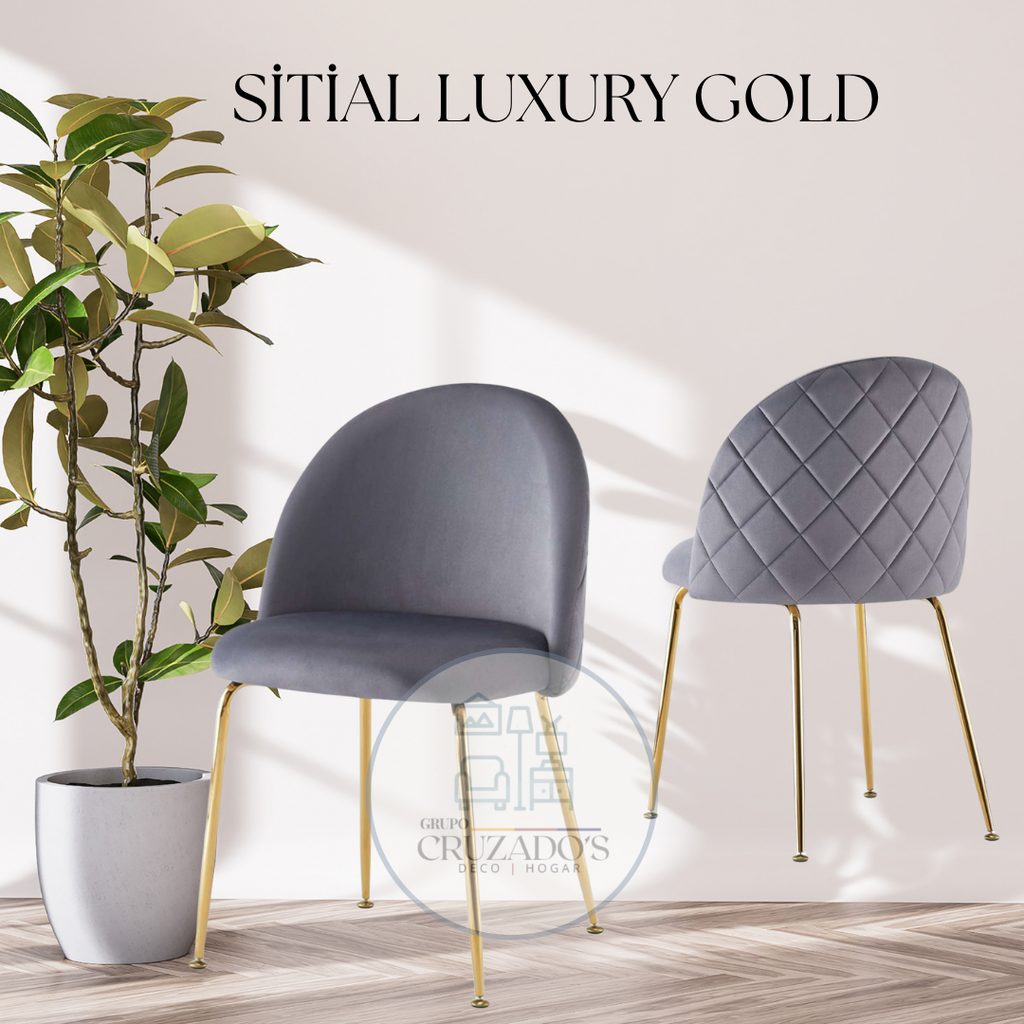 Comedor 130x80cm + SILLAS LUXURY GOLD