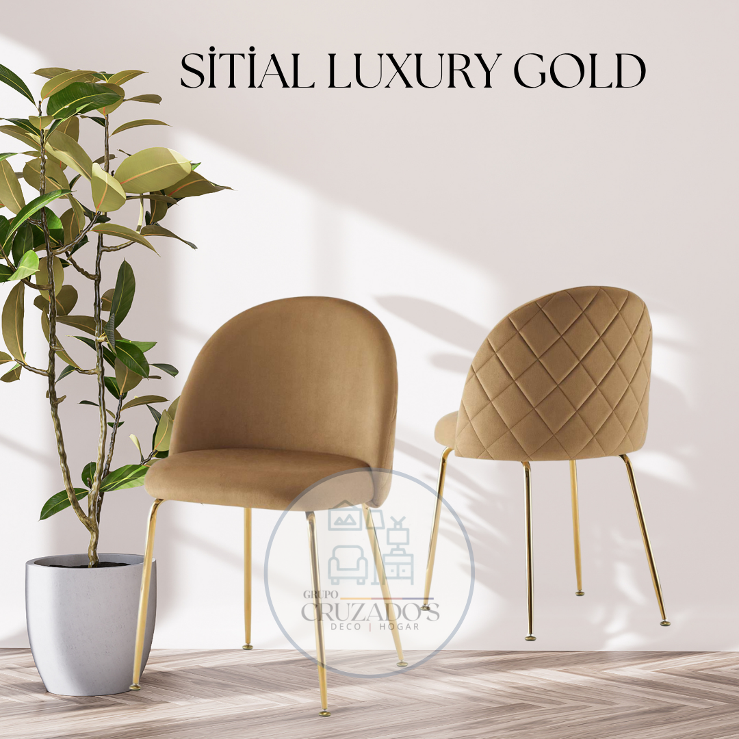 Comedor 140x90cm + SILLA LUXURY GOLD