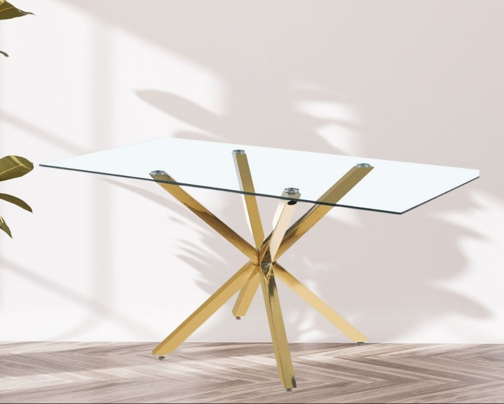 Mesa Madrid Rectangular 130x80 cm DORADO