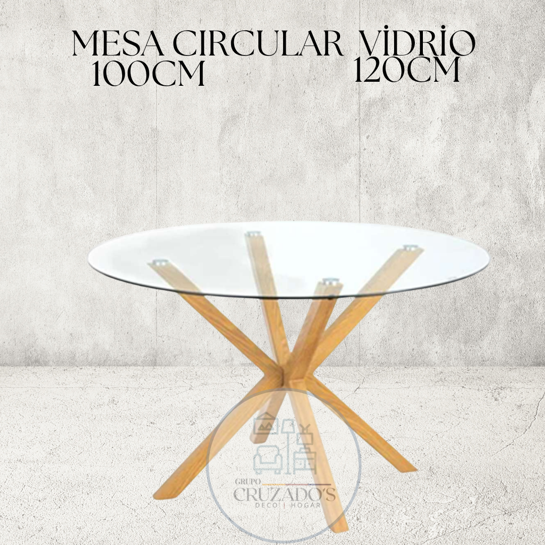 Mesa circular Tipo X Diametro 100 cm