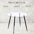 MESA DE COMEDOR 120CM NEGRO
