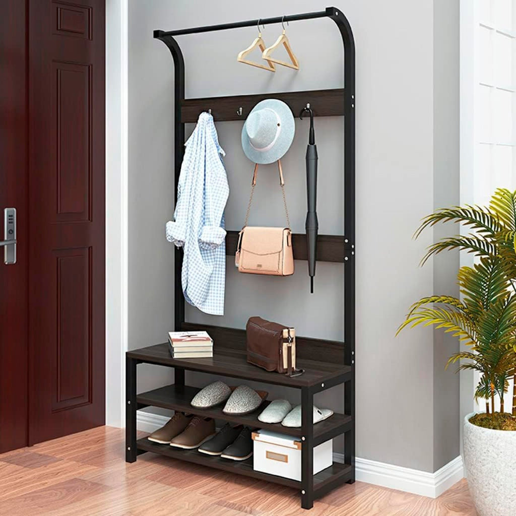 Mueble Organizador Perchero Colgador y Zapatero