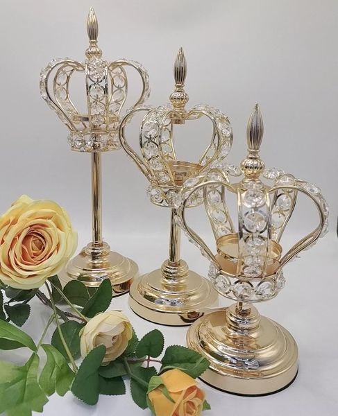 PAQUETE DE 3 CANDELABROS CORONA