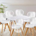 Juego de comedor Mesa 130x80 + sillas RADAR ECOCUERO