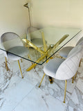 Comedor 140x90cm + SILLA LUXURY GOLD
