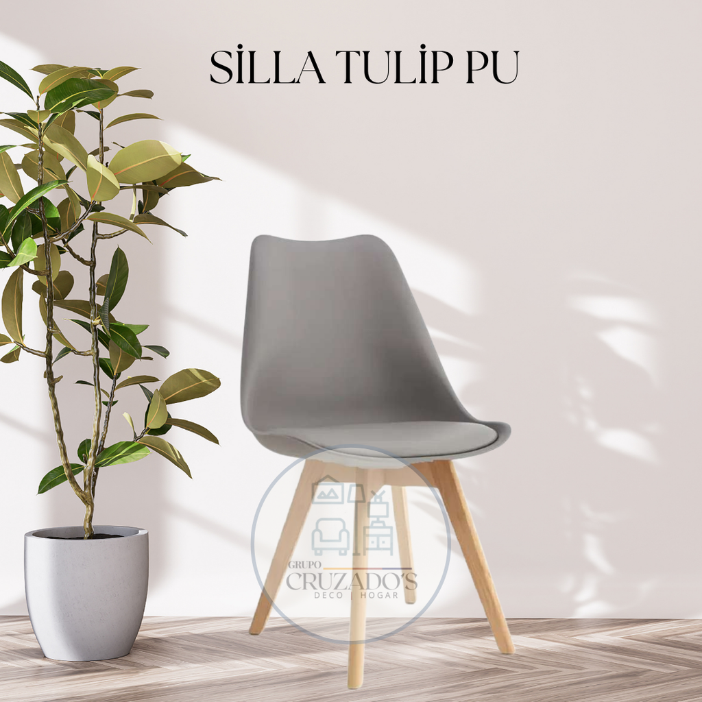 Mesa circular 100 cm  + 4 sillas tulip