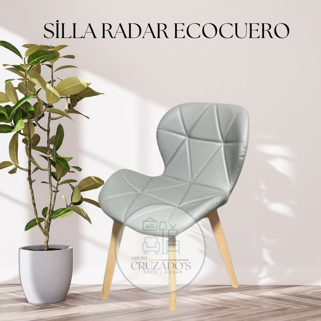 Mesa circular 100 cm + sillas radar Ecocuero