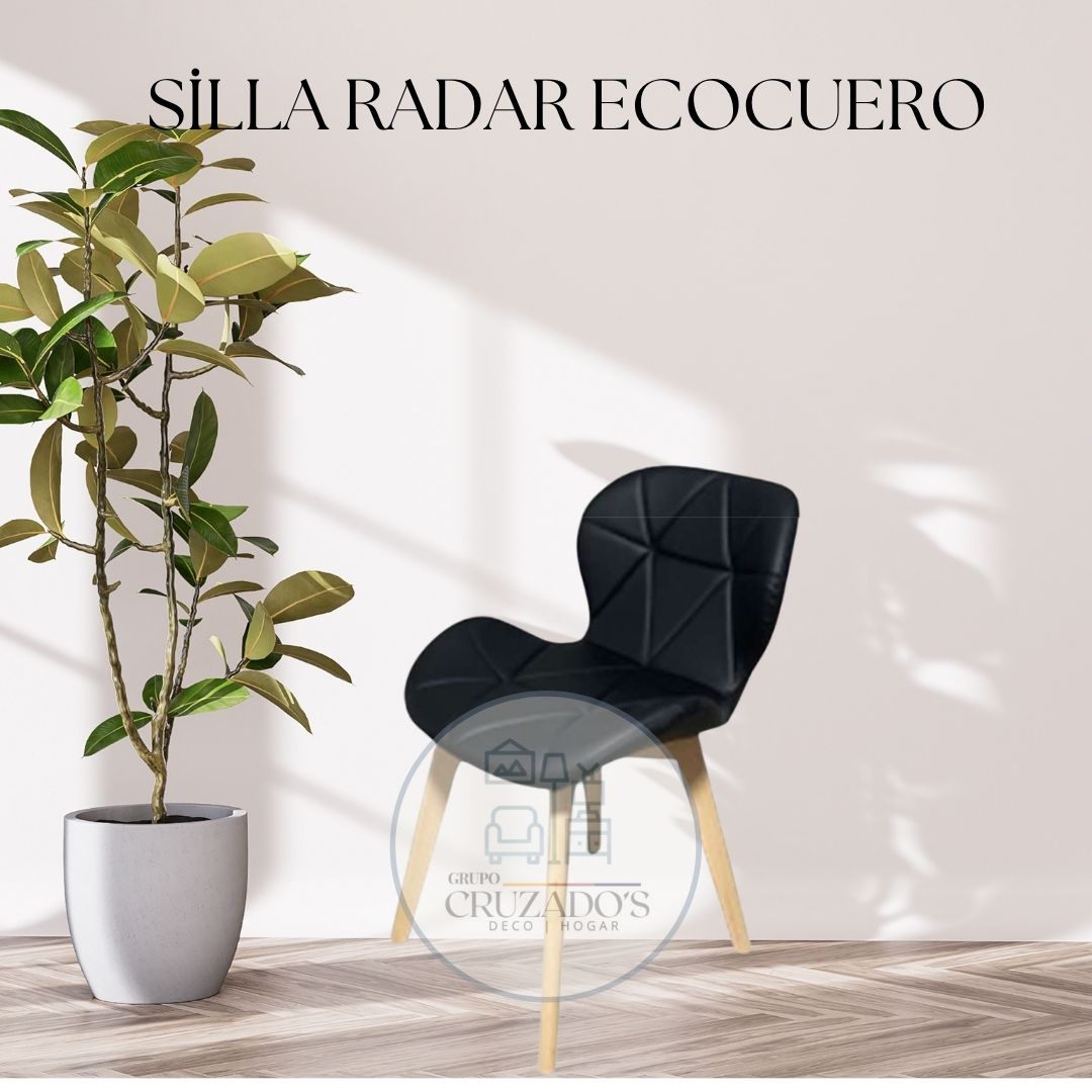 Mesa circular 100 cm + sillas radar Ecocuero