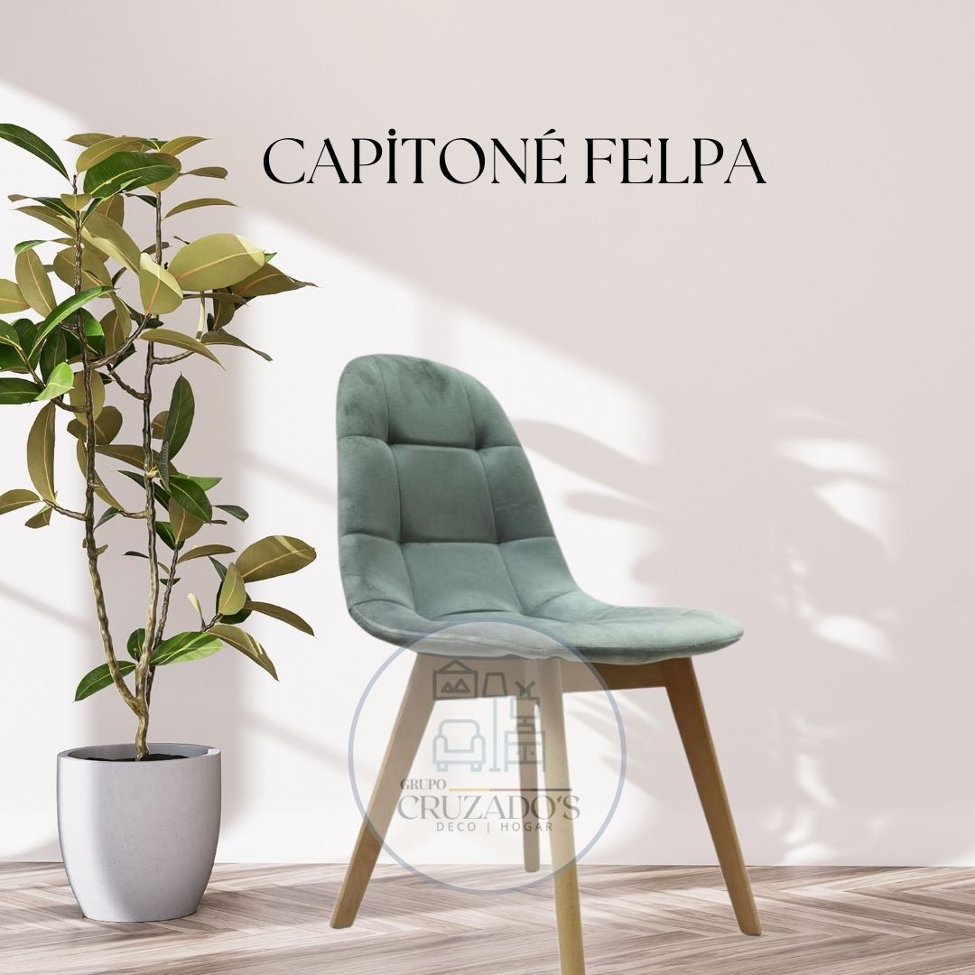 COMEDOR MESA 130X80 cm+ SILLAS CAPITONE FELPA