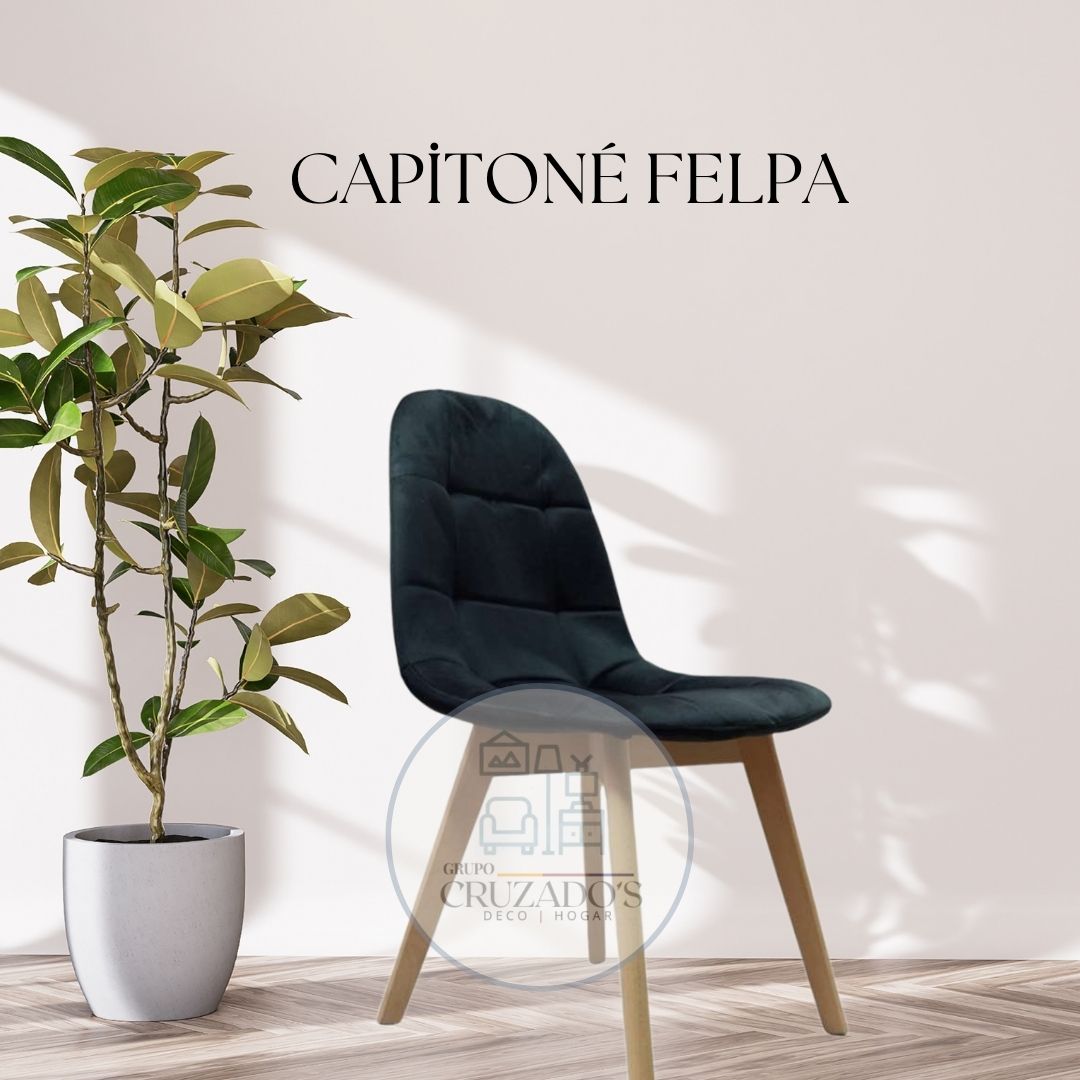 COMEDOR MESA CIRCULAR  120 cm+ SILLAS CAPITONE FELPA