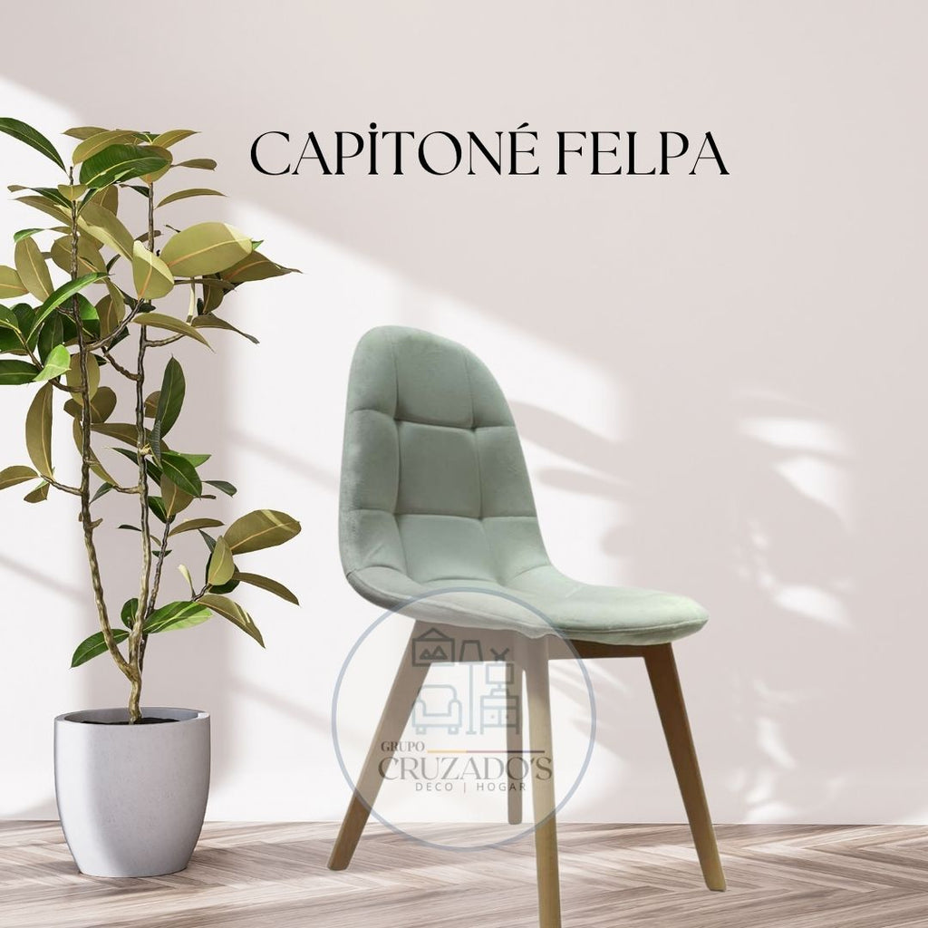COMEDOR MESA 140X80 cm+ SILLAS CAPITONÉ TERCIOPELO