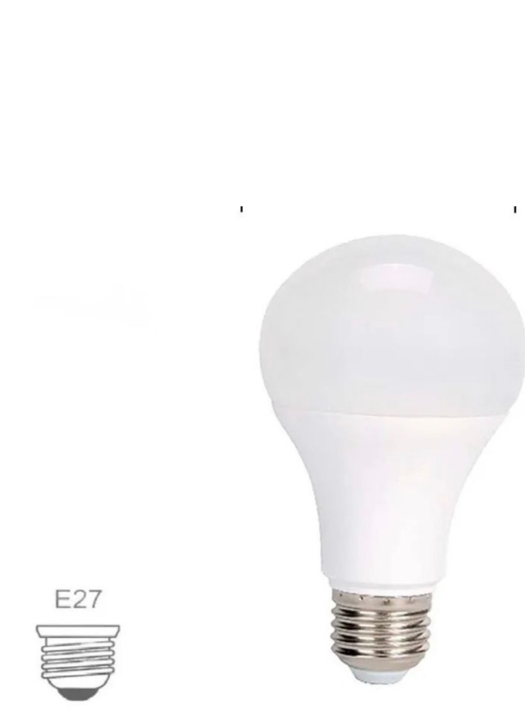 Bombilla E27 luz blanca 12W