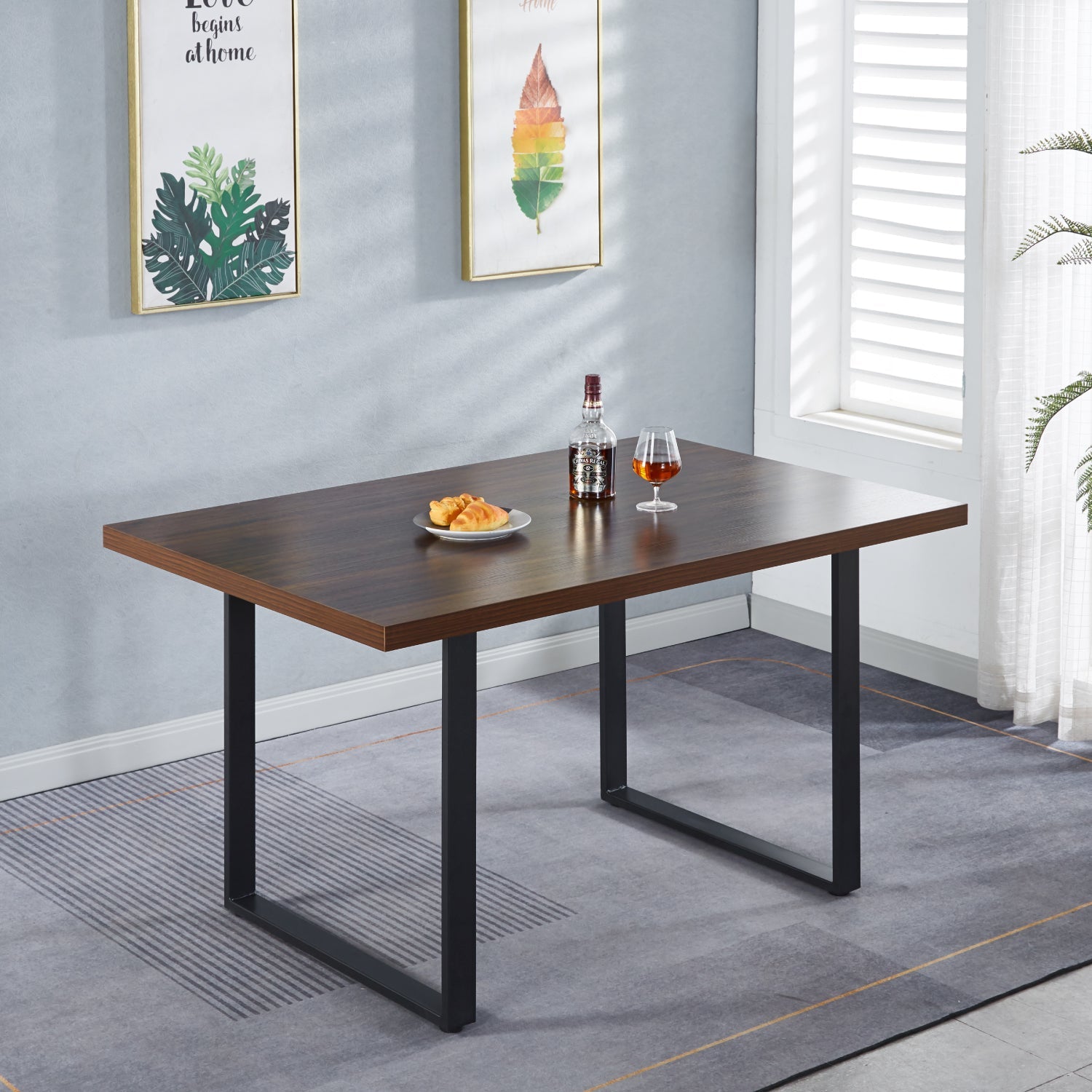 COMEDOR INDUSTRIAL 140x90 cm + SILLAS SOLIX