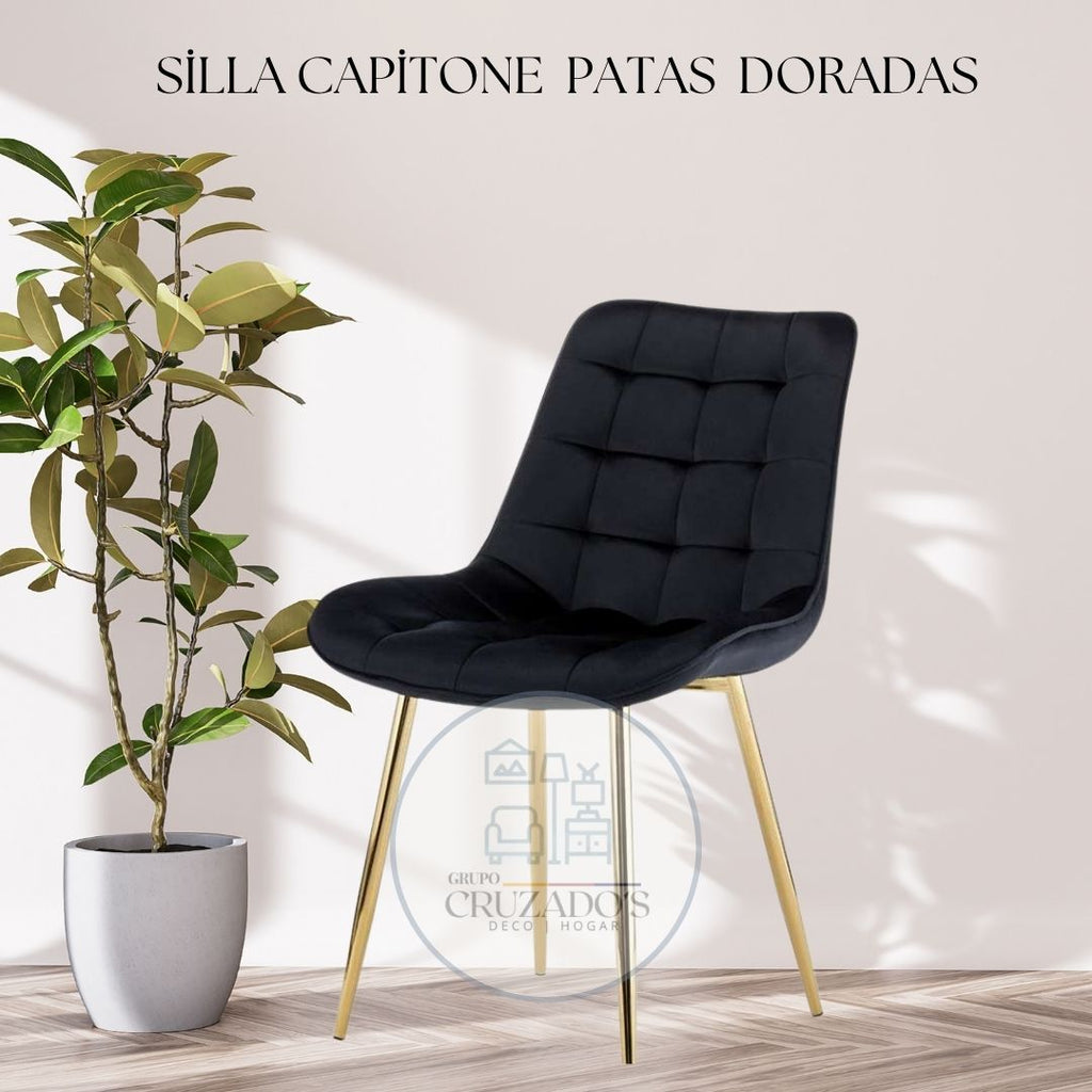 COMEDOR MESA DUBAI 120CM+ 4 SILLAS CAPITONÉ
