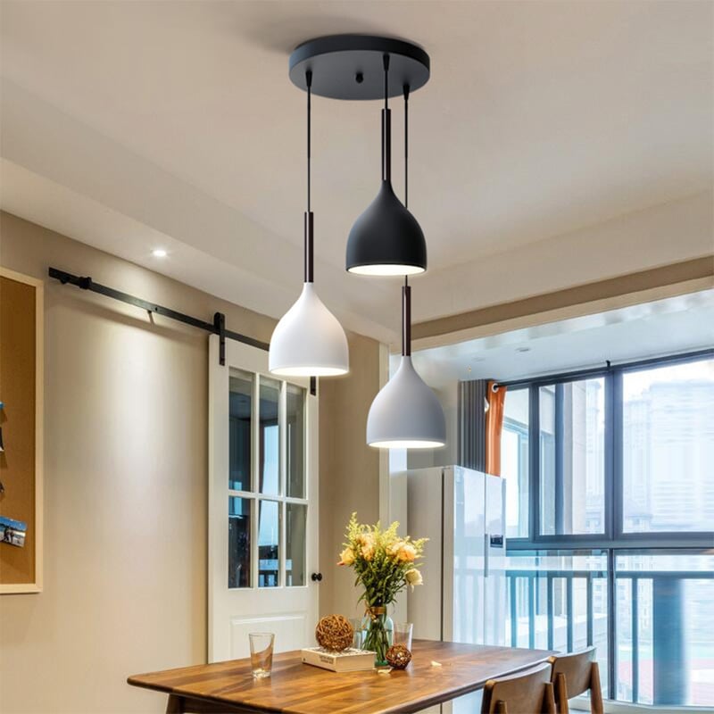 Modernas luces triples de techo de metal