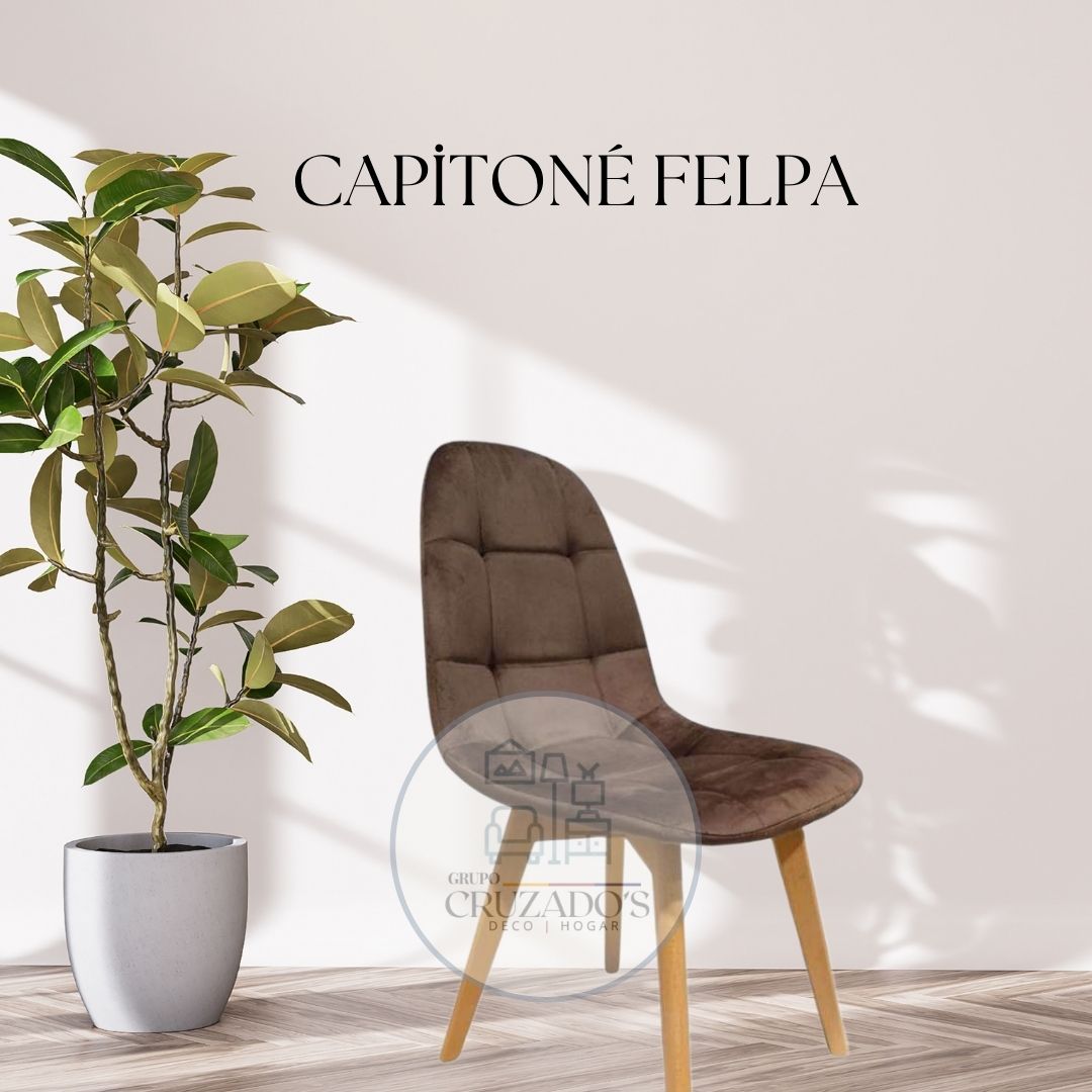 COMEDOR MESA 140X90 cm+ SILLAS CAPITONE FELPA