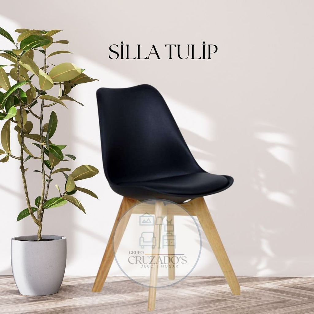 Juego de comedor Mesa 120x80 + sillas tulip