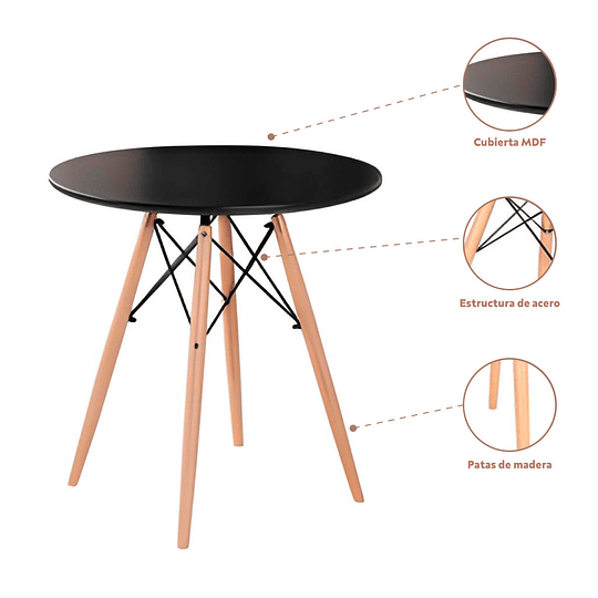 Mesa circular Eames MFD 100 cm