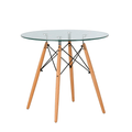 Mesa Eames de Vidrio 120 cm