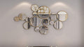 Espejo De Pared Burbujas De Metal 56 X 101 Cm Dorado