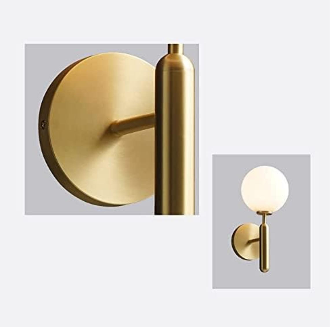 Aplique de pared LED blanco y dorado Jiuzhuo Pared de globo