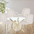 COMEDOR MESA DUBAI 120CM+ 4 SILLAS CAPITONÉ