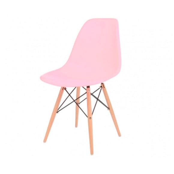 Mesa de comedor Tulip circular 80 cm más 4 sillas Eames