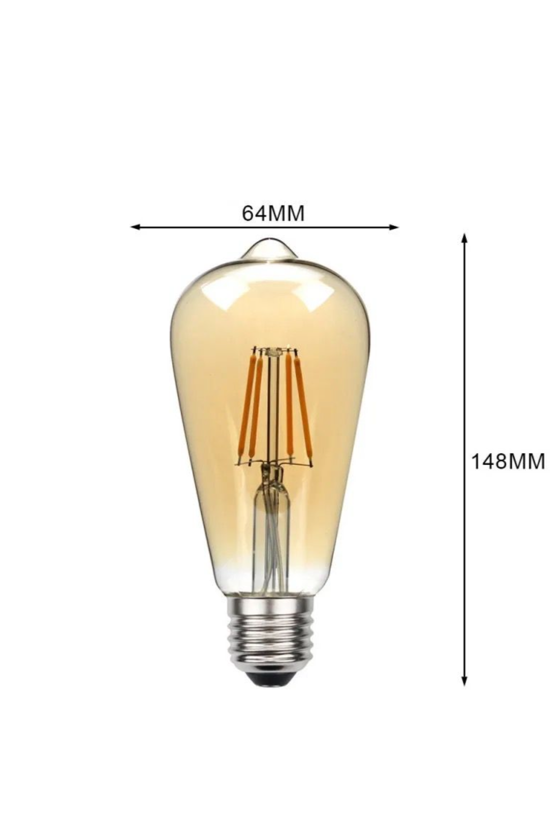 Ampolleta filamento LED Edison 4W vintage