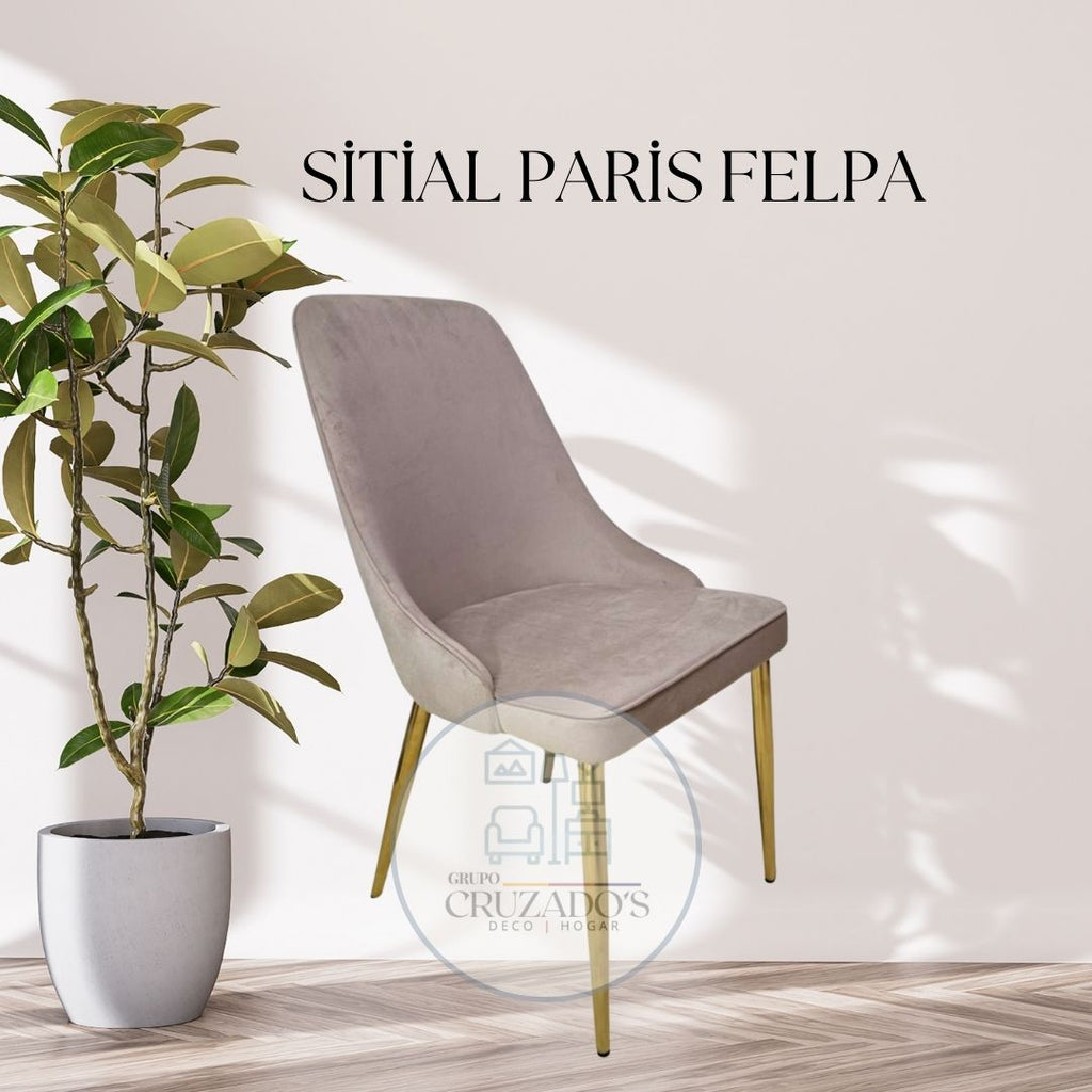 DINING ROOM CIRCULAR GOLDEN TABLE 120 cm + 4 ELEGANT VELVET CHAIRS