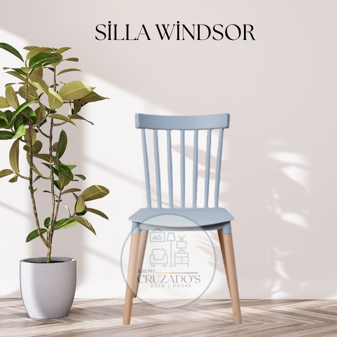 Mesa circular Negra 120 cm  + sillas windsor