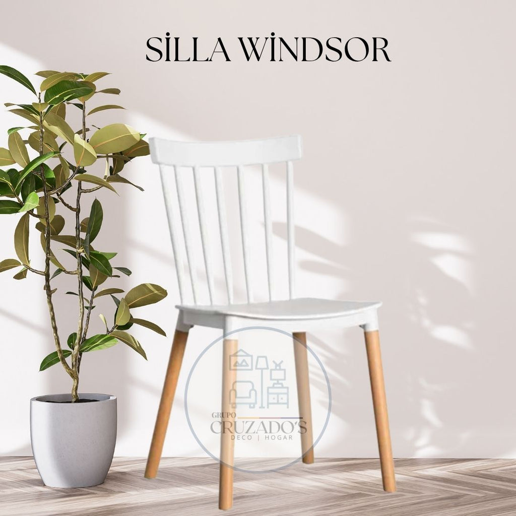 Mesa circular Negra 120 cm  + sillas windsor