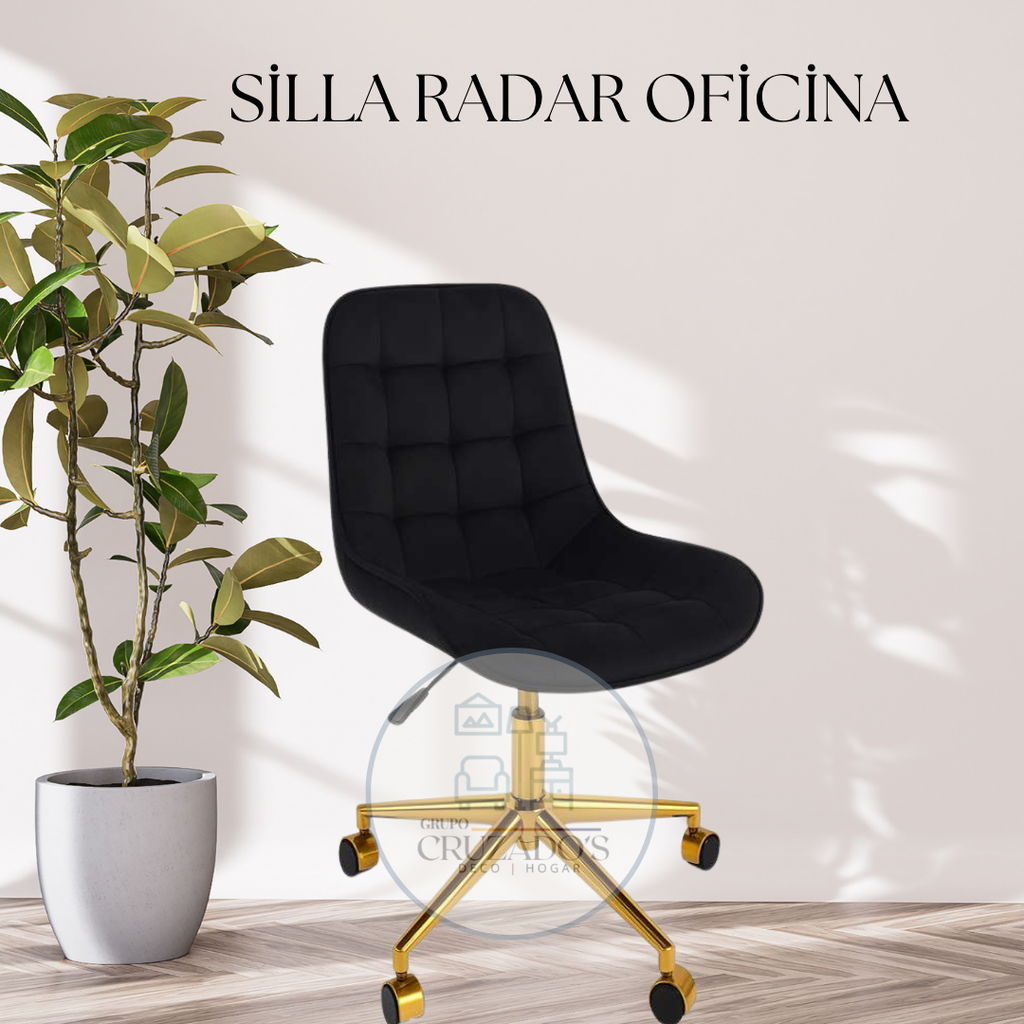 silla capitone felpa escritorio GOLD