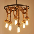 LÁMPARA CUERDA RUEDA 6 LUCES
