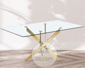 MESA DUBAI GOLD 140X80 CM