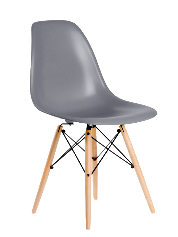Mesa de comedor Tulip circular 80 cm más 4 sillas Eames
