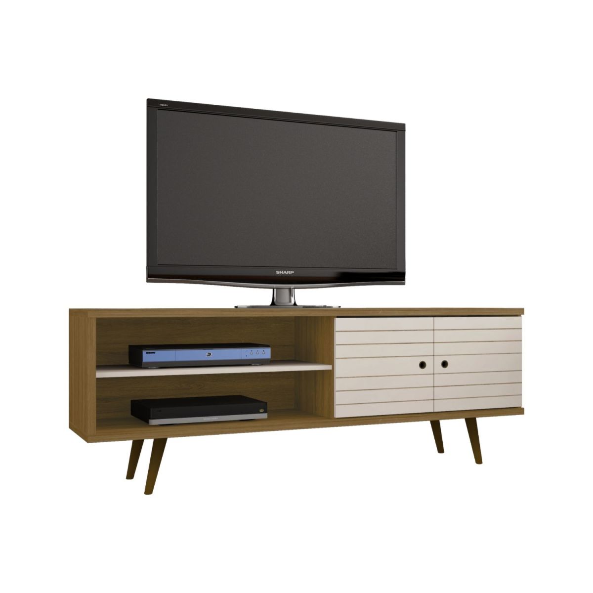 Mueble TV 70" Onix Canela Blanco Invierno