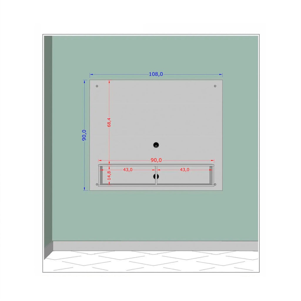 Panel Rack Tv 42 Viena Blanco Marmol