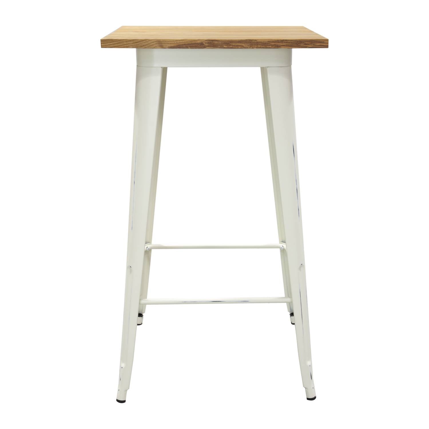 Mesa Tolix Bar Blanco 60X60