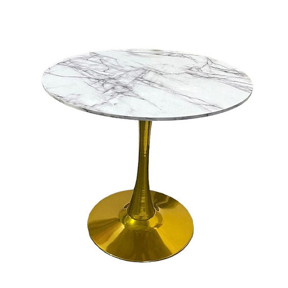 Mesa Tulip MDF Base Dorada 80 cm