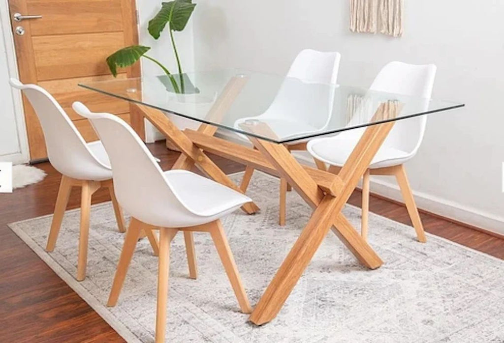 JUEGO COMEDOR 140X90 + SILLAS TULIP